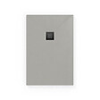SWISS AQUA TECHNOLOGIES - Swiss Aqua Technologies Alek Receveur de douche rectangulaire 120x90cm avec siphon, en marbre coulé, Gris (SATALEK12090S) - vignette