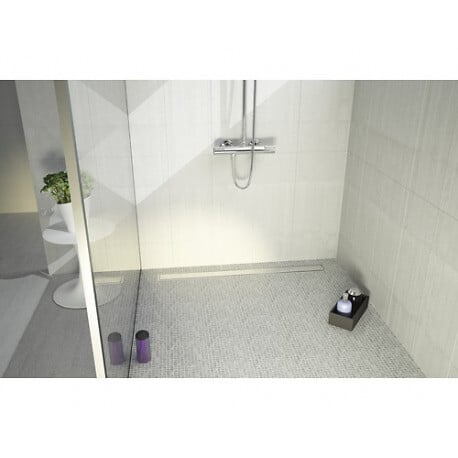 JACKON - JACKOBOARD Receveur à carreler Aqua line easy avec barrette 120x90 cm +  siphon horizontal (4515477 + 4515478) - large