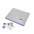 JACKON - Jackon Receveur de douche à carreler Aqua Décentré 1200x1200x40mm siphon horizontal offert (4512095 + 4512007) - vignette