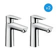 HANSGROHE - Talis E 110 Lot de 2 mitigeurs de lavabo CoolStart sans tirette ni vidage (71714000-DUO) - vignette