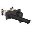 HANSGROHE - Hansgrohe Talis E Set Mitigeur monocommande lavabo encastré mural Noir mat, Bonde à écoulement libre, Corps encastré 71734670-SET - vignette