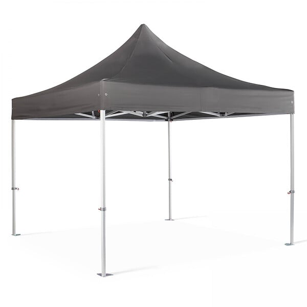 OVIALA - Tente pliante M2 en aluminium 3x3m 480g/m² 50mm gris - large