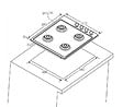 CANDY - table de cuisson gaz 60cm 4 feux noir - chw6lbb - vignette