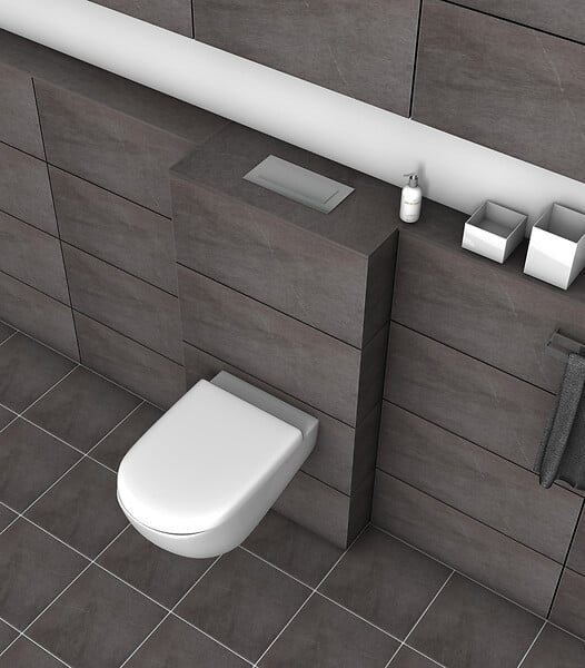 GEBERIT - Pack Bâti-support 112cm + Cuvette Swiss Aqua Technologies sans bride + Plaque blanche + Set habillage (SATrimlessGeb3-sabo) - large