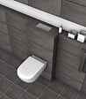 GEBERIT - Pack Bâti-support 112cm + Cuvette Swiss Aqua Technologies sans bride + Plaque blanche + Set habillage (SATrimlessGeb3-sabo) - vignette