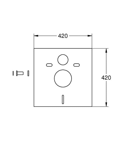 GROHE - Grohe Pack WC Bâti-support Rapid SL + Plaque de Commande Skate Air Blanc Alpin + Fixations + Set d'isolation (38528001-3) - large