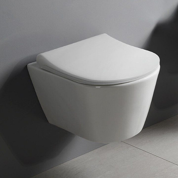 VILLEROY ET BOCH - Pack WC Bâti-support Viconnect Pro + WC sans bride Avva + Abattant softclose + Plaque chrome + Set habillage - large