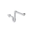 GEBERIT - Siphon en tube coudé pour lavabo, modèle gain de place, sortie horizontale, Blanc alpin (151.107.11.1) - vignette