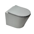 SWISS AQUA TECHNOLOGIES - WC suspendu Infinitio gris mat sans bride et fixations invisibles + abattant frein de chute (GreyInfinitio) - vignette