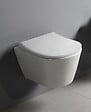 LUCCO - Avva Cuvette suspendue sans bride avec abattant frein de chute, Blanc (Avvarimless) - vignette