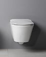 LUCCO - Avva Cuvette suspendue sans bride avec abattant frein de chute, Blanc (Avvarimless) - vignette