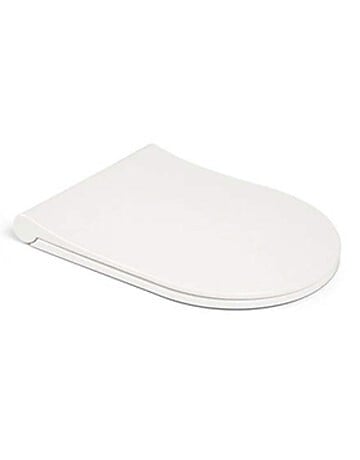 LUCCO - Avva Cuvette suspendue sans bride avec abattant frein de chute, Blanc (Avvarimless) - large