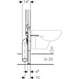 GEBERIT - Duofix Pack Bâti-support extra-plat 114 cm UP720, gain de place + Plaque Sigma20,Noir chromé (111.796.00.1-D) - vignette