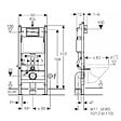 GEBERIT - Pack Autoportant Bâti-support Duofix 112cm + Plaque de commande blanche Delta20 + fixations murales (111.154.11.1-GebX) - vignette