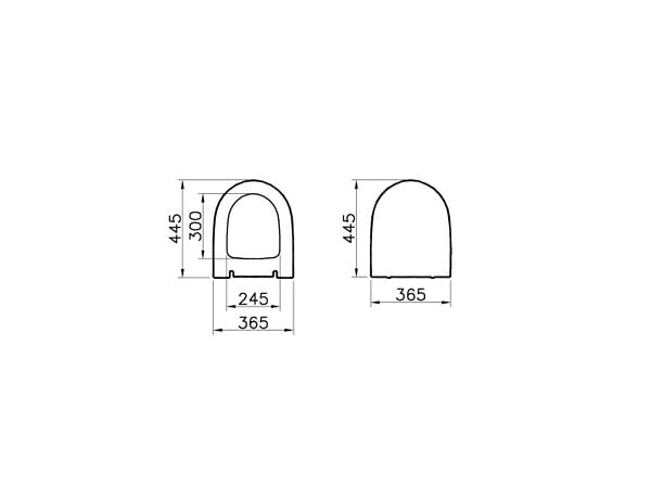 VITRA - SENTO Cuvette compacte 49,5 cm avec fixations invisibles + abattant ultra-fin softclose (SentoCompact) - large