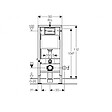 GEBERIT - Ensemble bâti-support Duofix UP100 + réservoir pour WC 112 cm + Plaque DELTA50 + Manchon de raccordement (458.103.00.1-1) - vignette