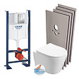 GROHE - Pack WC Bâti autoportant + WC Swiss Aqua Technologies Infinitio sans bride + Plaque + Set habillage (ProjectInfinitio-1-sabo) - vignette