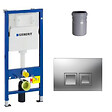 GEBERIT - Ensemble bâti-support Duofix UP100 + réservoir pour WC 112 cm + Plaque DELTA50 + Manchon de raccordement (458.103.00.1-2) - vignette