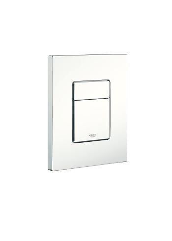 GROHE - Pack WC Bâti-support autoportant + WC suspendu sans bride SAT + Abattant frein de chute + Plaque Blanc + Set d'habillage - large