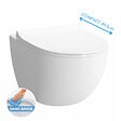 VITRA - SENTO Cuvette compacte sans bride 49,5cm + abattant ultra-fin avec frein de chute (SentoCompactRimless) - vignette