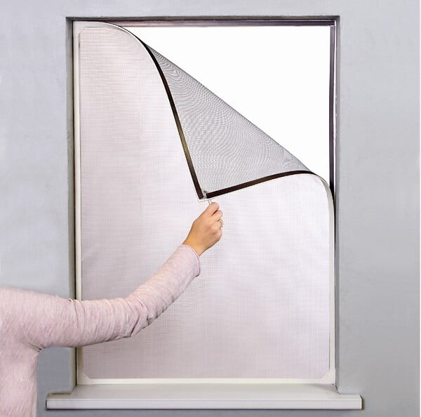 MOUSTIKIT - Moustiquaire cadre fixe magnétique 130xH150cm blanc - large