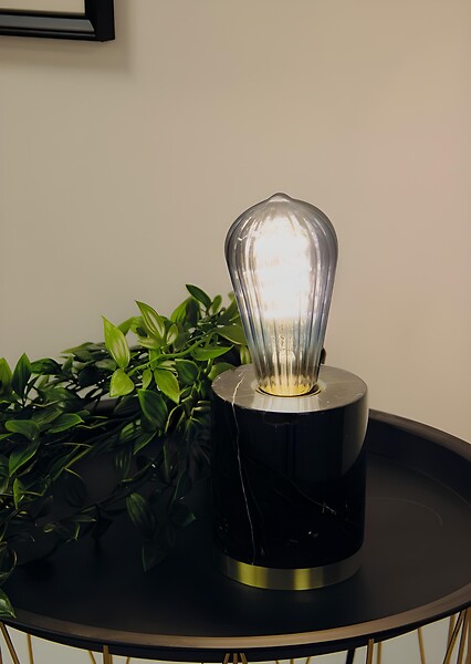 XANLITE - Ampoule LED déco ST64 verre ciselé - Blanc chaud - 4W 240lm - large
