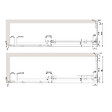 KASSANDRA - Paroi de douche fixe + Porte coulissante LUNA profil noir mat 105 cm Sans paroi latérale - vignette