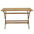 Table de jardin Yuma rectangulaire pliante en bois - vignette