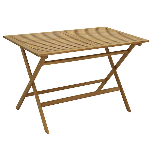 Table de jardin Yuma rectangulaire pliante en bois - large