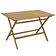 Table de jardin Yuma rectangulaire pliante en bois - vignette