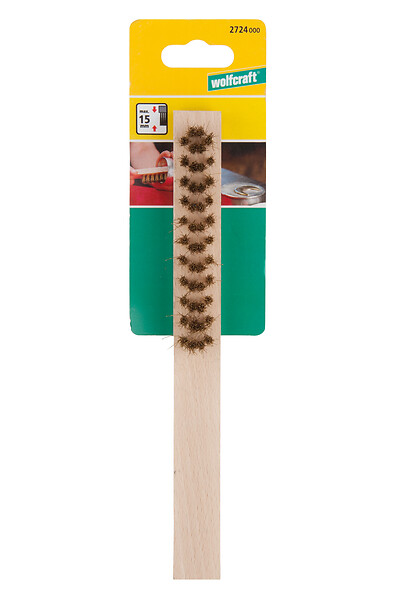 WOLFCRAFT - Brosse bijouterie fils laiton - L220mm - large