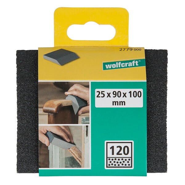 WOLFCRAFT - Éponge de ponçage contour G120 - carbure de silicium - large