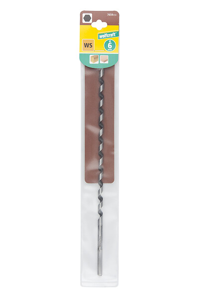 WOLFCRAFT - Mèche à bois à spirale - Acier à outils trempé - 6x250mm - large