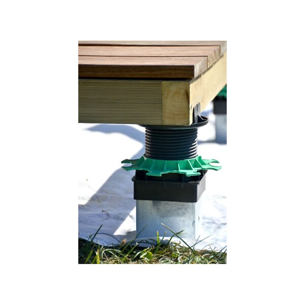 JOUPLAST - Plot terrasse réglable pour pieu métallique 43/138 mm elevo  - JOUPLAST - Carton de 30 pièces - large