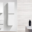 STANO - Grande armoire de rangement SIENA hauteur 150 cm blanc laqué 40 cm - vignette