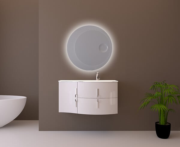 BADENHAUS - Complement sous vasque STING Blanc brillant - large