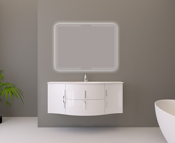 BADENHAUS - Complement sous vasque STING Blanc brillant - large
