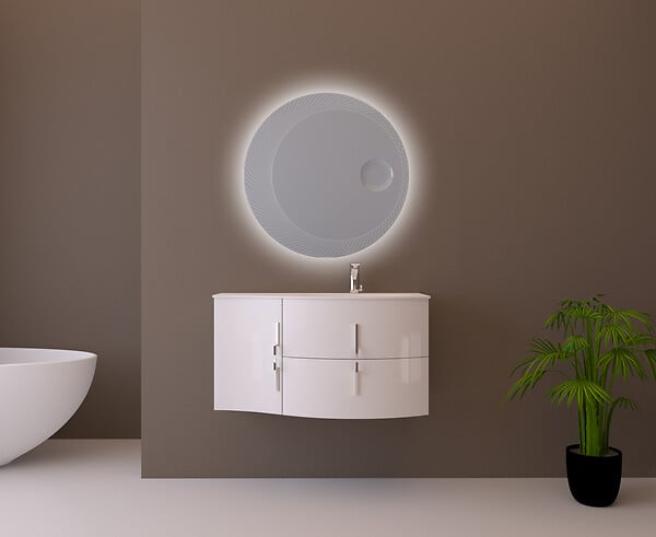 BADENHAUS - Meuble sous-vasque Sting - Blanc brillant - 69cm - large