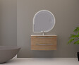 BADENHAUS - Meuble sous vasque STELLA - Chêne tabac - L.100cm - vignette
