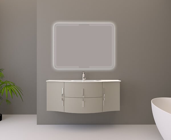 BADENHAUS - Vasque STING 138cm en verre centré - large