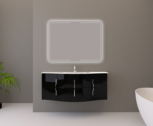 BADENHAUS - Vasque STING 138cm en verre centré - large