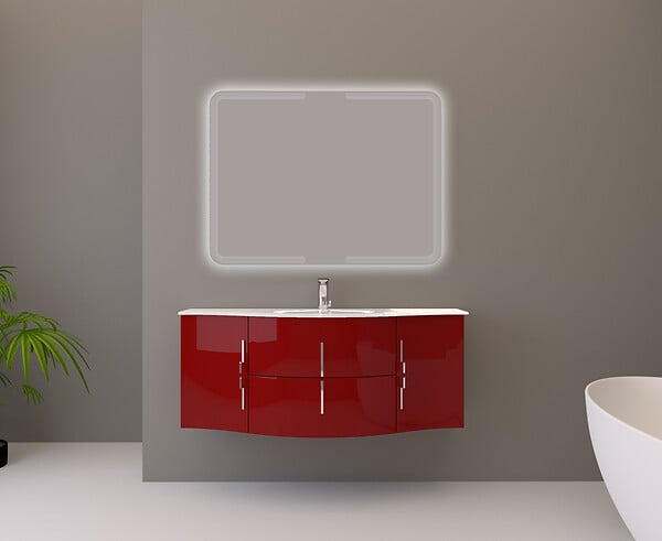 BADENHAUS - Vasque STING 138cm en verre centré - large