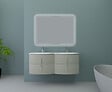 BADENHAUS - Double vasque Sting - Verre - Blanc - 138x52cm - vignette
