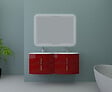 BADENHAUS - Double vasque Sting - Verre - Blanc - 138x52cm - vignette