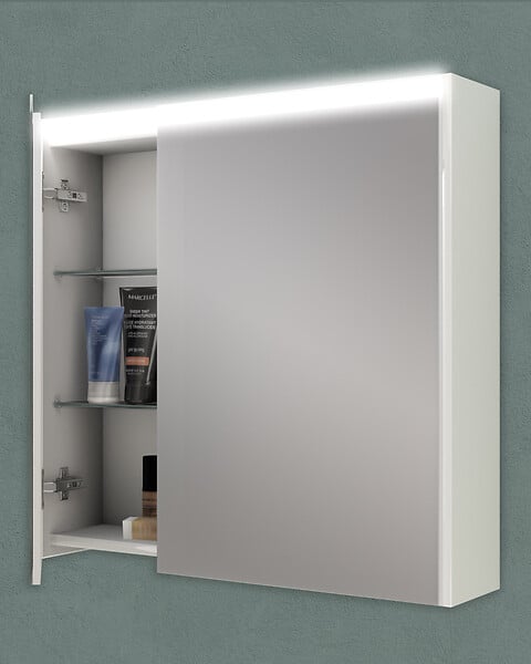 BADENHAUS - Armoire de toilette - 2 portes - Miroir - LED - 70x15x67cm - large