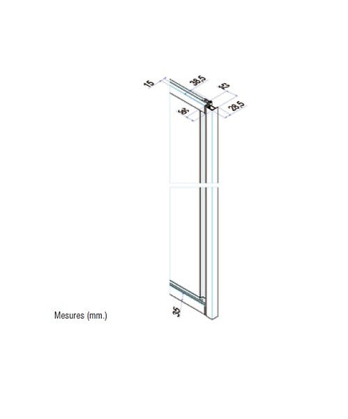 LEMAN - Jeu de 2 fers profilés acier Ht.40 mm N°084 Leman - large