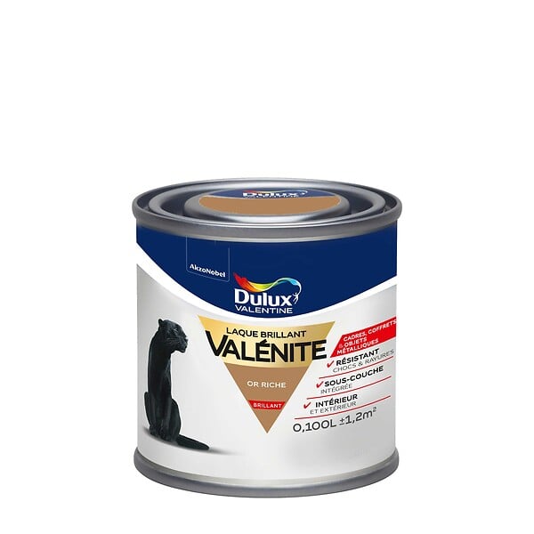 DULUX VALENTINE - Peinture Laque Valénite -  Or Riche - Brillant - 0,100 L - large