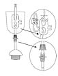 TIBELEC - Chape de suspension serre-câble - Plastique - Blanc - M10x1 - vignette