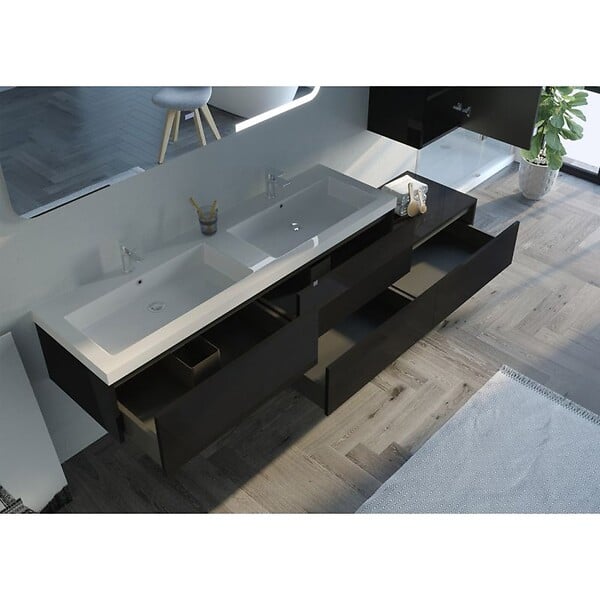 DISTRIBAIN - Meuble de salle de bain BELLISSIMO Noir - large