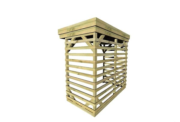 ABRI FRANCAIS - • ABRI Bûches en Bois - 2,8m2 - 2,15x1,31m - Pin Sylvestre traité Autoclave - Surface Int : 1,8m2 | 3 stères - large